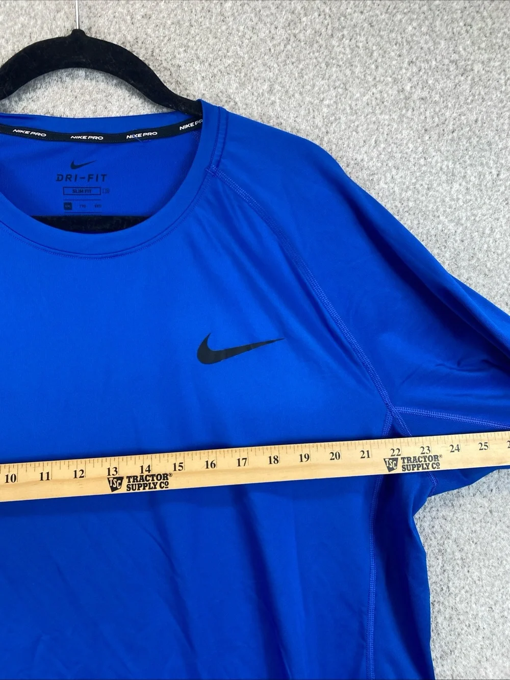 Nike Pro Dri-FIT Men’s XXL Blue Slim Fit Long Sleeve Crew Neck Shirt Athletic